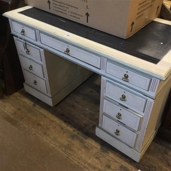 Painted pedestal desk